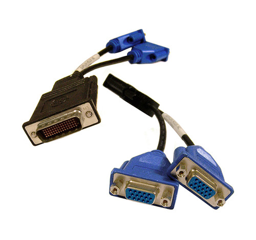 48P7586 - IBM DVI LFH-M 60-Pin to Dual VGA-F Cable