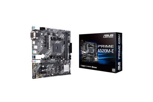 90MB1510-M0EAY0 - Asus PRIME A520M-E AM4 AMD A520 Chipset Micro-ATX Motherboard for Ryzen Processors