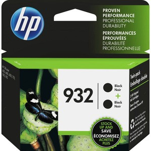 HP 932 Original Ink Cartridge Black 2/Pack for Inkjet Printers - L0S27AN - 400 Pages - Compatible with HP Printers