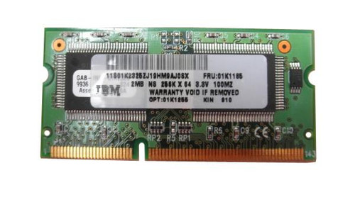 01K1185 - IBM 2MB 100Mhz Video SGRAM SoDimm Memory