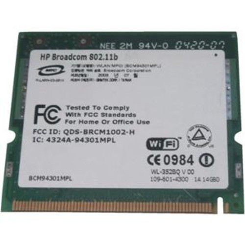 377792-001 - HP Mini PCI 54G 802.11g High Speed Wireless LAN (WLAN) Network Interface Card for HP Pavilion Notebook PCs