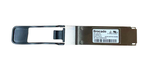 Brocade 128GBase-SW Multi-Mode Fiber QSFP28 Transceiver Module for Fibre Channel, 100m 850nm, compatible with servers