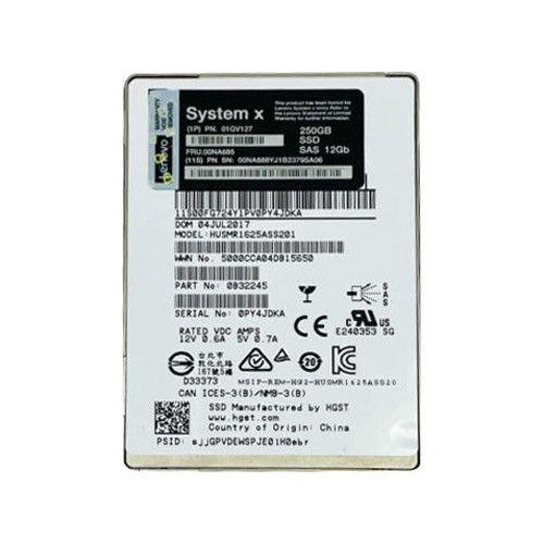 Hitachi Ultrastar SSD1600MR 250GB MLC SAS 12Gb/s SSD for ProLiant DL360p Gen8 Servers