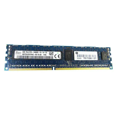 712381-571 - HP 4GB DDR3-1866MHz PC3-14900 ECC Registered CL13 240-Pin DIMM 1.35V Low Voltage Single Rank Memory Module