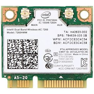 7260HMW - ASUS Wireless AC 7260 WiFi Bluetooth 4.0 Mini PCIe Card
