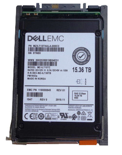 EMC 118000849 15.36tb Sas 12gbps 2.5inch Enterprise Internal Solid State Drive For Emc Storage