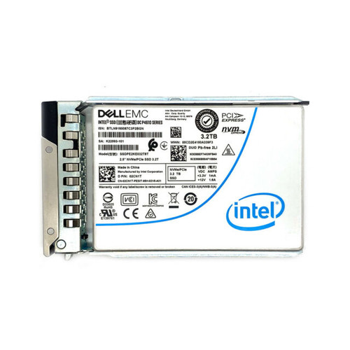DELL EMC 2cn1t 3.2TB PCIe NVMe U.2 SSD for Poweredge Server - 3D2 TLC, 15mm, Gen 14, P4610