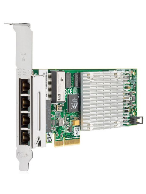 491176-001 - HP Quad-Ports RJ-45 1Gbps 10Base-T/100Base-TX/1000Base-T Gigabit Ethernet PCI Express 2.0 x4 Low Profile Server Network Adapter