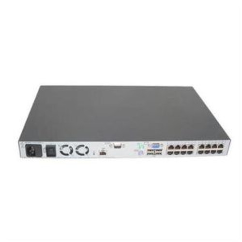 AF602AB - HP 4x1x16 KVM IP Console Rackmount Switch 16-Port USB/Virtual Media CAT5 1 Local User 4 IP Users 1U Cascadable