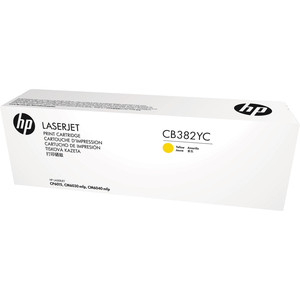 HP 824A Yellow LaserJet Toner Cartridge CB382YC for vibrant color printing in office settings