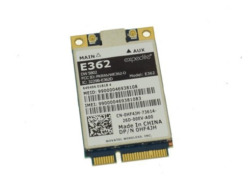 HF4JH - Dell Wireless 5802 LTE Mobile Broadband Mini Card