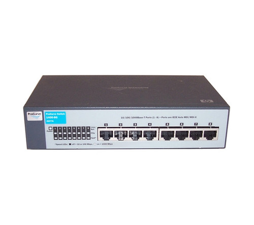 J9077-60001 - HP ProCurve 1400-8G Unmanaged Gigabit Ethernet Switch 8 x 10/100/1000Base-T LAN