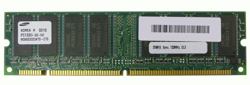 M366S3323AT0-C75 - Samsung 256MB PC133 133MHz 168-Pin DIMM Memory
