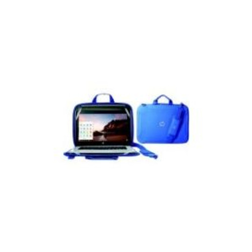 M7U13UT - HP Always-On Carrying Case for 11" Chromebook, Notebook Blue Damage Resistant, Drop Resistant, Slip Resistant Rubber Feet Shoulder Strap, Handle, Hand Grip