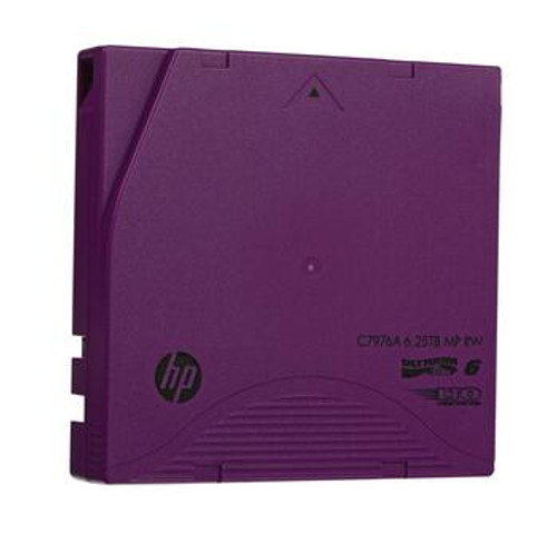 C7976A - HP LTO-6 Ultrium 2.50TB Native / 6.25TB Compressed Metal Particle (MP) RW Tape Data Cartridge