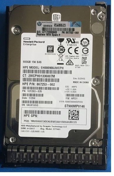 EH000900JWCPH - HP 900GB 15000RPM SAS 12Gb/s 2.5" HDD