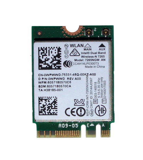 WPWWD - Dell WiFi 802.11a/g/n M.2 Bluetooth 4.0 Network Adapter