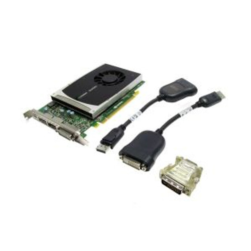 WX621AV - HP Nvidia Quadro 2000 PCie With 1GB GDDR5 Gpu Memory And 128-bit Memory Bus Video Graphics Board With Dp To Dvi Adapters