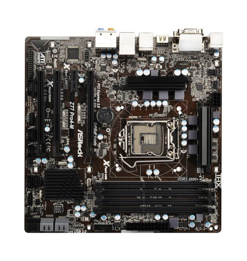 Z77 Pro4-M - ASRock Socket LGA 1155 Intel Z77 Chipset 3rd &amp; 2nd Generation Core i7 / i5 / i3 / Pentium / Celeron / Xeon Processors Support DDR3 4x DIMM 2x SATA3 6.0Gb/s Micro-ATX Motherboard