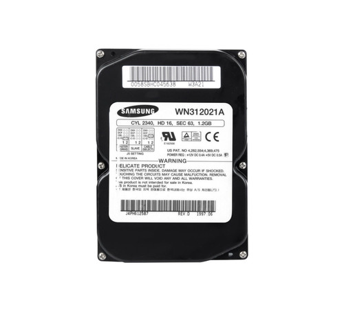 WN312021A - Samsung 1.2GB 4500RPM ATA / IDE 3.5-inch Hard Drive