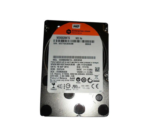 WD6002BKTG-02E3DV0 - WD 600GB 10000RPM SAS 2.5" HDD
