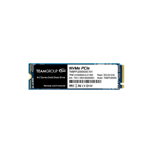 TM8FPJ2000G0C101 - Team Group 2TB PCIe NVMe 3.0 x4 M.2 2280 SSD