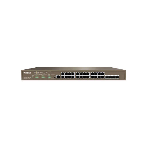 Tenda L3 Managed PoE Switch 24 Port 410W Power Supply - Ideal for Network Management and Powering Devices