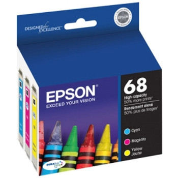 T068520 - Epson Multicolor Ink Cartridge 3-Pack Print Supply