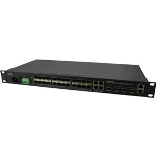 SM24DP4XA-NA - Transition Networks Ethernet Switch - 4 Ports - Manageable - 4 Layer Supported - Modular - 24 SFP Slots - Twisted Pair, Optical Fiber - R