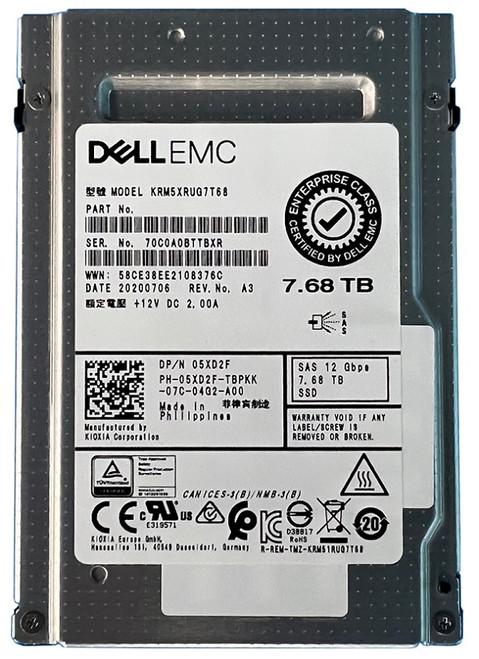 TOSHIBA KRM5XRUG7T68 7.68tb Sas 12gbps Read Intensive 2.5inch Rm5 Bics Flash Internal Solid State Drive