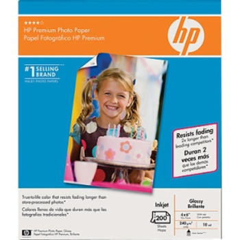 Q8743A - HP 4x6" Glossy Premium Photo Paper 200 Sheets