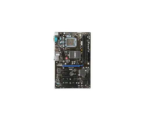P41-C31 - MSI Desktop Board Intel G41 Express Enhanced SpeedStep Technology Socket T 1333MHz, 1066MHz, 800MHz FSB 4GB DDR3 SDRAM DDR3-800/PC3-6400 ATX