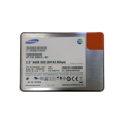 MZ7PA064HMCD-010H1 - Samsung 64GB SATA 3Gb/s 2.5" SSD