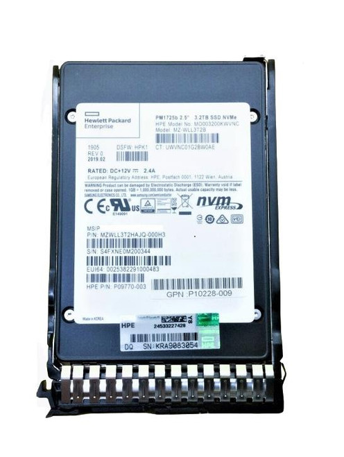 Samsung MZWLL3T2HAJQ-000H3 PM1725B 3.2TB NVMe PCIe 3.0 X4 SSD