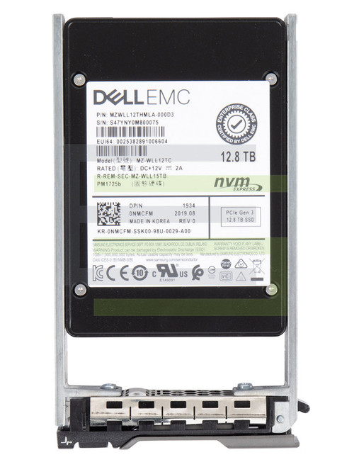 DELL NMCFM Pm1725b Series 12.8tb Pcie Nvme 3.1 X4 3d Nand Tlc 2.5inch Solid State Drive For Poweredge Server