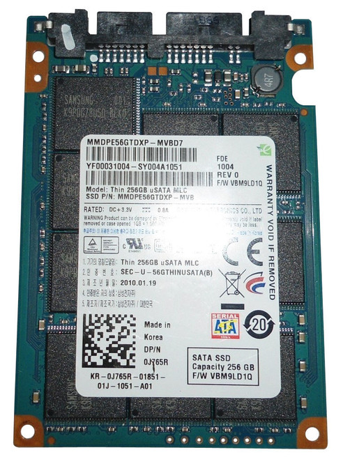 MMDPE56GTDXP-MVBD7-D - Samsung 256GB SATA 3Gbps 1.8" uSATA SSD