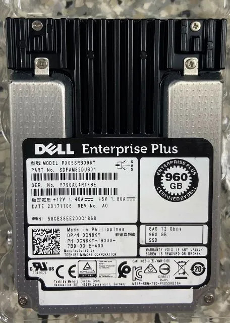 PX05SRB096Y - TOSHIBA 960GB SAS 12Gb/s 2.5" Read Intensive SSD