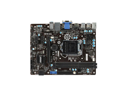 H81M-E34 - MSI Desktop Motherboard Intel H81 Chipset Socket H3 LGA-1150