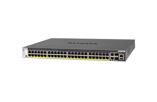GSM4352PB - NetGear M4300-52G-POE+ 48-Ports PoE+, 2x 10GBase-T with 2x SFP+ Stackable Managed Switch