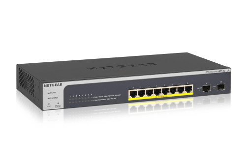 GS510TLP-100EUS - NetGear 8-Port PoE+ Gigabit 2 SFP Layer 3 Network Switch
