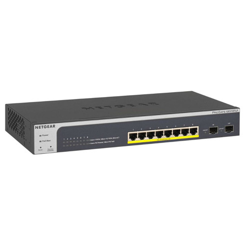 GS510TLP - NetGear 8-Port PoE+ Gigabit 2 SFP Managed Network Switch