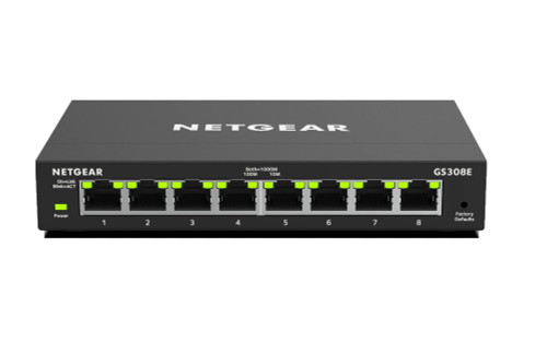 GS308E-100PES - NetGear 8-Port Gigabit Ethernet Network Switch
