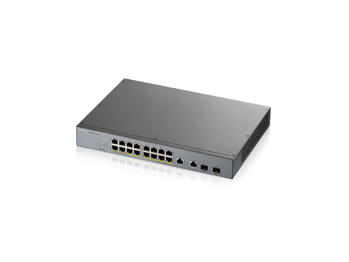 GS1350-18HP - ZYXEL 16-port GbE Smart Managed PoE Switch with GbE Uplink