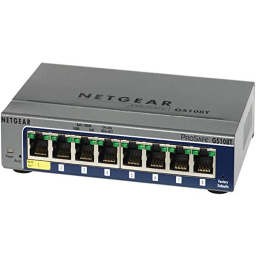 GS108T-200GES/BU1 - NetGear 8-Port Gigabit Layer2 Network Switch