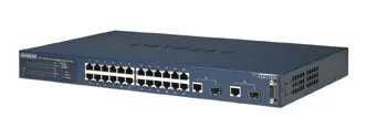 FSM7326PEU - NetGear 24-Port PoE 10/100 2-Port Combo Layer 3 Switch