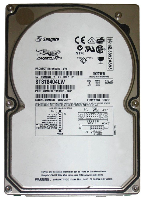 ST318404LW - Seagate 18.4GB 10000RPM Ultra160 SCSI 3.5" HDD