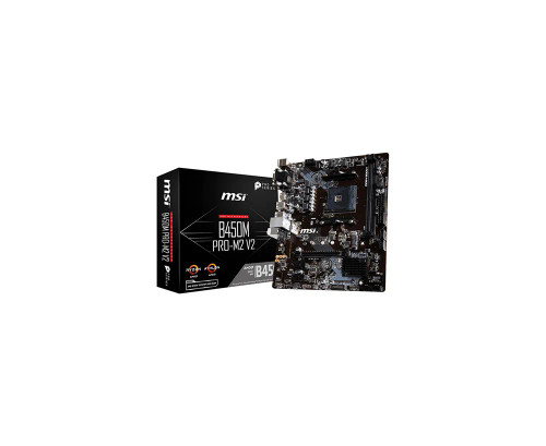 B450MPROM2V2 - MSI Socket AM4 AMD B450 Chipset Micro-ATX System Board Motherboard Supports Athlon/Ryzen DDR4 2x DIMM