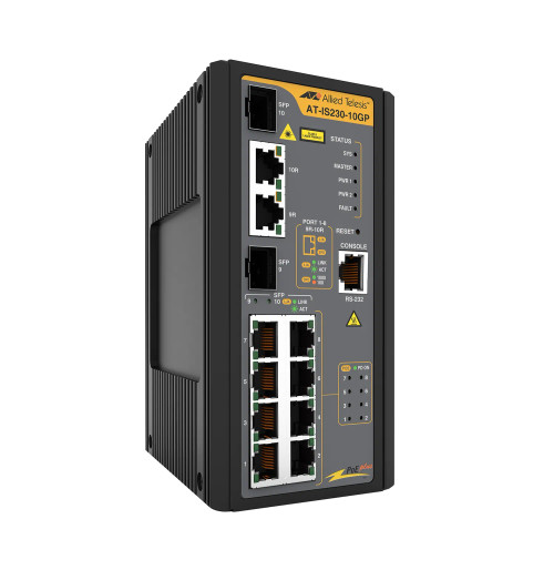 AT-IS230-10GP - Allied Telesis 8-Port PoE+ Gigabit 2 SFP Layer 2 Network Switch