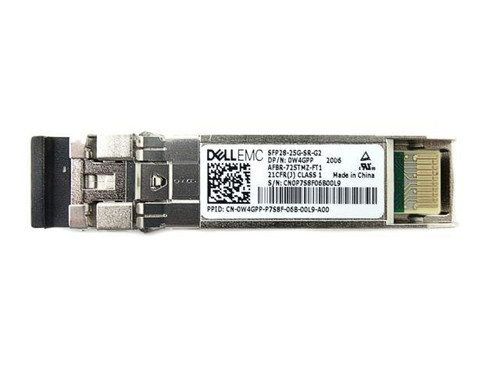 Dell W4GPP 25GbE SFP28 SR Transceiver 850NM 100m MMF LC Pluggable