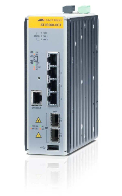 990-003860-80 - Allied Telesis 4-Port Gigabit 2-Port SFP Layer 2 Network Switch